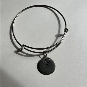 3 for $12 Silver Heart Charm Bangle Bracelet